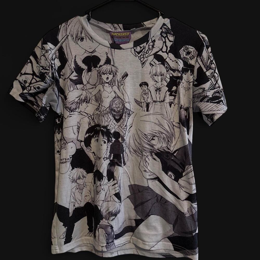 evangelion suckered tshirt